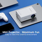 Mini Portable Projector 1080P Full HD Home Theater Outdoor Movie Projector – Phone Screen Mirroring iOS Android TV Stick USB HDMI Laptop Compatible