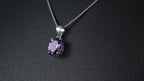 925 Sterling Silver Natural Gemstone Oval Cut Pendant Necklace for Women – Amethyst Citrine Garnet Peridot Topaz Multi-Faceted Fine Jewelry, Elegant Dating Daily Gift for Girls