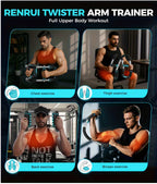 U-Shaped Adjustable Chest and Arm Muscle Strength Trainer 60-100 lbs Spring Resistance Band Triceps Chest Workout Equipment 2-Level Adjustment Detachable Portable Home Gym Fitness