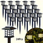 Solar Outdoor Lights LED Garden Path Lights IP44 Waterproof Landscape Lighting for Sidewalk Driveway Lawn Yard Courtyard – Warm White, Pack of 6, 12 or 24 – Christmas & Holiday Decor