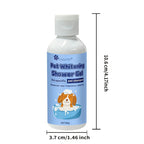 Pet Whitening Shampoo for White Fur Dogs & Cats - Professional Brightening Coat Cleanser to Remove Yellow Stains & Odor, Natural Mild Formula Safe for Sensitive Skin, Puppies & Kittens, 80g Grooming Shampoo