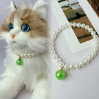 Handmade Cat Necklace Collar with Pendant - Enchanting Adjustable Pet Jewelry Collar for Cats, Cute Kitten Accessory for Birthday Gift, Holiday Gift, Photoshoot & Everyday Wear