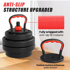 Adjustable Dumbbell Set 5-in-1 Free Weights 30-110 LBS – Use as Dumbbell, Barbell, Kettlebell, Push-Up Rack & Weight Plates, Home Gym Workout Equipment for Men & Women, Multiple Weight Options