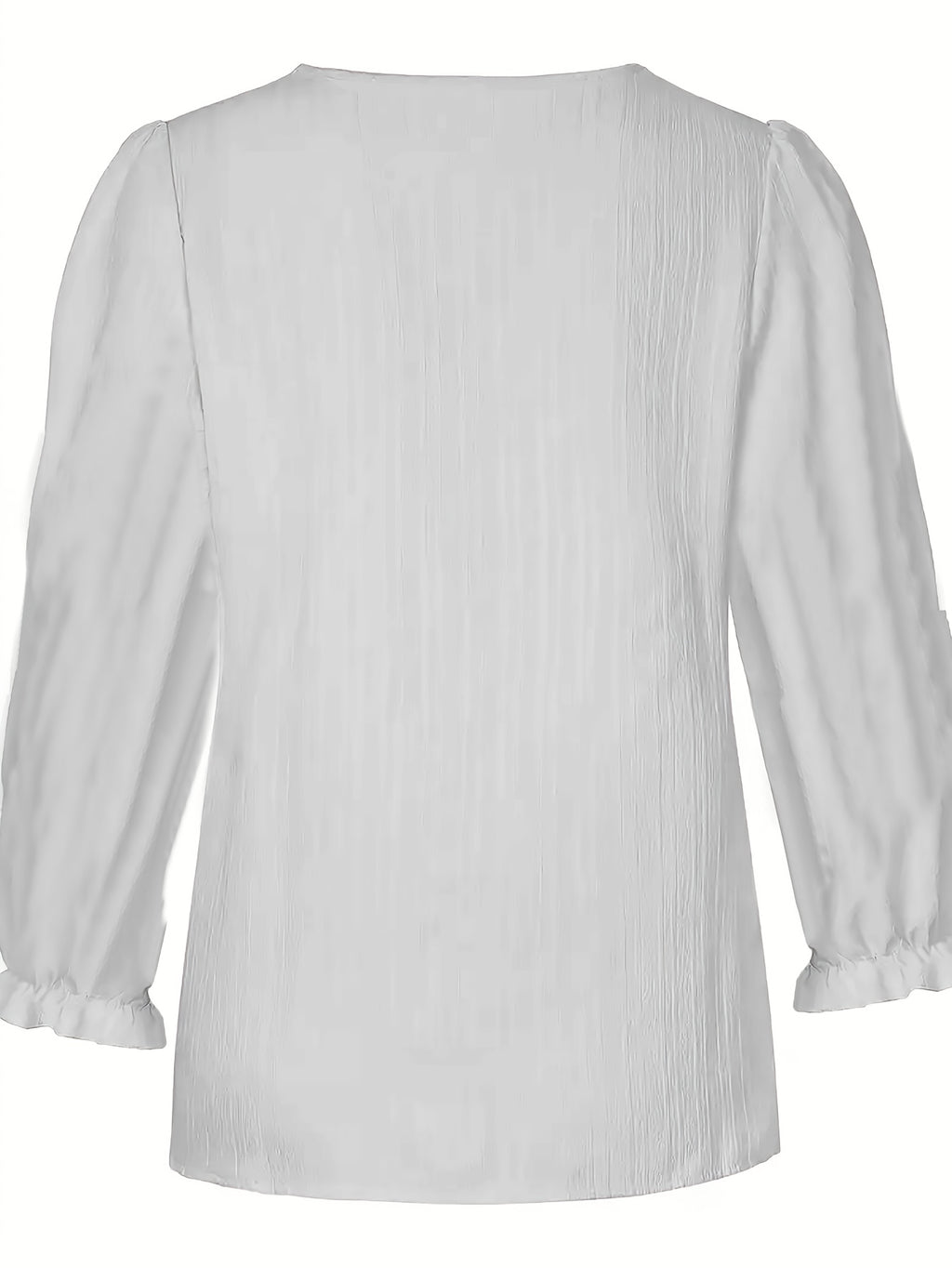 Women's Elegant Lace Texture V-Neck Short Sleeve Blouse Lightweight Breathable Spring Summer Casual Shirt Machine Washable White S-XXL