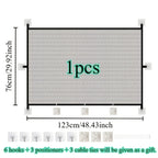 No-Drill Foldable Pet Safety Gate for Kittens and Puppies - Adjustable Portable Pet Fence Safety Net, Easy Indoor Stair Door Installation for Small Household Pets