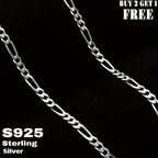 925 Sterling Silver Figaro Chain Necklace – 6mm Wide, 18 to 24 Inch, Unisex Men & Women, Includes Gift Box – Classic Silver Chain for Everyday Wear & Gifting