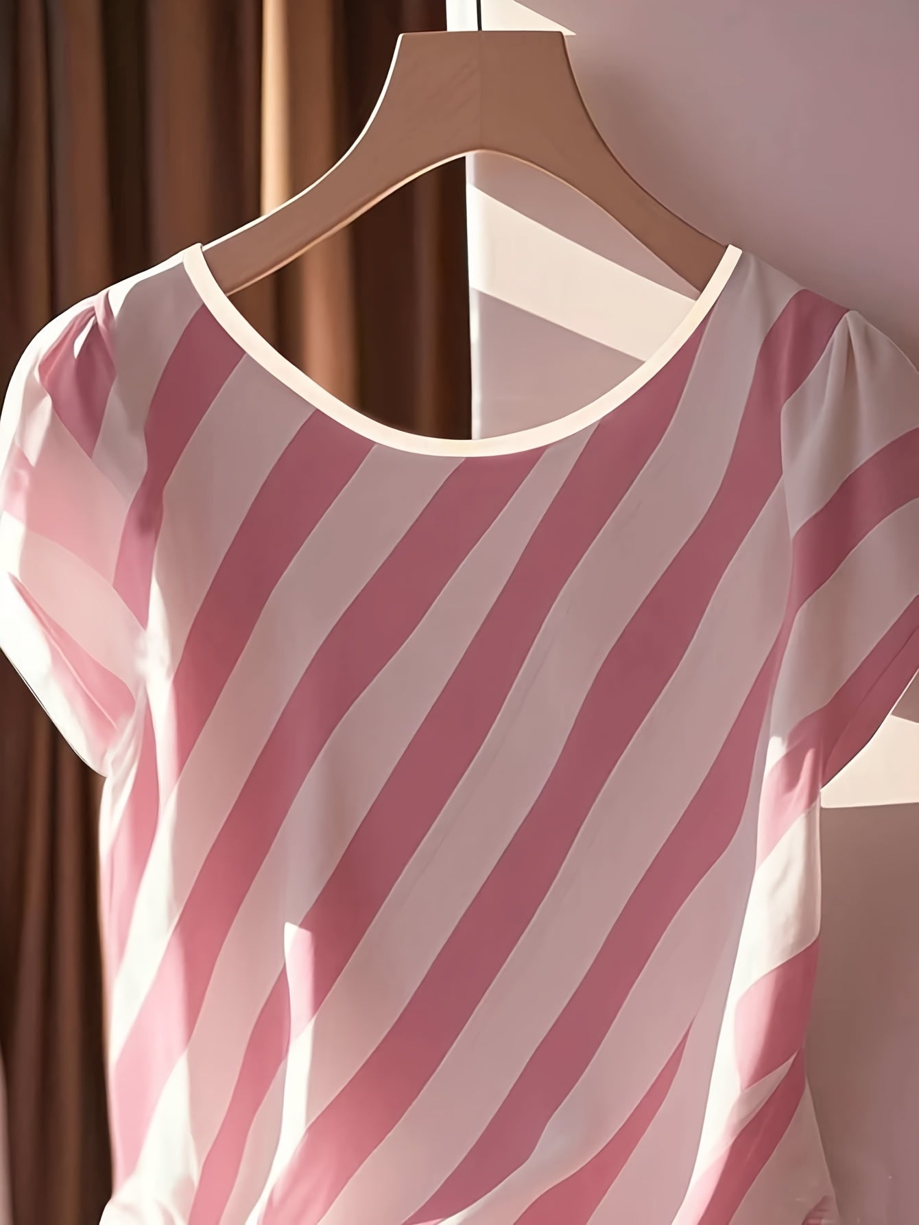 Women's Sleeveless Blouse French Style Striped Bow Detail - Semi-Sheer Round Neck Shirt Spring Summer Fall Casual Dressy Tops | Elegant French-Inspired Design Machine Washable Ladies Top