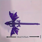3D Printed Articulated Dragon Statue Dual-Horned Flexi-Wings Hybrid-Color Scales Collector's Desk Decor Model Figurine Fantasy Gift for Adults & Dragon Lovers