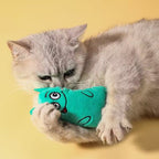 Plush Cat Toy Interactive Self-Entertaining Teeth Cleaning Chew Toy for Cats and Small Breeds No Battery Needed Random Color Soft Catnip Style Pet Toy