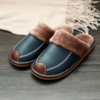 Men's Slip-On Indoor Slippers with Soft PU Sole – Warm Non-Slip House Shoes for Winter, Lightweight Comfort Home Slippers in Multiple Colors, Sizes US 3.5–13