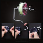 Stainless Steel Fishing Line Spooler Portable Fishing Reel Spooler Line Winder Tool for Spinning Baitcasting Reels Outdoor Fishing Tackle Accessory Easy Line Loading
