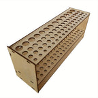 Wooden Paint Brush Holder 67 Holes - Desktop Pen Organizer for Artists, Art Supply Storage Box, Lightweight & Durable Brush Stand for Painting, Drawing & Crafts