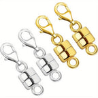 Magnetic Necklace Clasp Set 18 Pieces Gold and Silver – Magnetic Jewelry Clasp Converter with Lobster Clasps for Bracelets Necklaces and Chains – Easy Arthritis-Friendly Jewelry Fastener