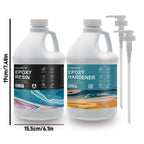 Clear Epoxy Resin Kit 2 Part High Gloss Casting Coating Countertop Table Top Resin Art DIY Jewelry Handcraft with Pumps 16oz to 2 Gallon