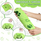 Quick-Dry Pet Towels 4 Pack - Soft Absorbent Polyester Dog Towels with Paw Print Design for Bathing and Drying Dogs and Cats, Assorted Colors for Small and Medium Pets