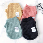 Pet Sweater Set 4Pcs for Dogs & Cats - Autumn Winter Warm Knit Sweaters XS-XL, Mixed Colors Puppy Cat Clothes Bundle, Small Dog Outfit Holiday Gift