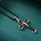 4-Piece Cross Necklace Set for Men Women – Fashionable Unisex Silver Cross Pendant Necklaces, Faith Jewelry Gift for Anniversary, Family, Relatives & Loved Ones