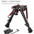 Adjustable Rifle Bipod 6-9 Inch 5 Height Settings Quick Release Adapter Foldable Retractable Lightweight Aluminum Alloy M-LOK Mount Rubber Feet for Hunting Shooting Outdoor Sports