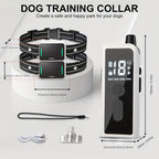 Dog Training Collar with Remote – Rechargeable E-Collar with Shock Vibration Buzz Modes, 2.4G Wireless Remote, USB Charging, Safe & Effective Pet Trainer for Small Medium Large Dogs, 1pc & 2pc