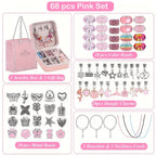 DIY Bracelet Making Kit for Girls Unicorn Mermaid Jewelry Craft Set with Portable Jewelry Box Handmade Beading Gift for Birthday Christmas Graduation Valentine Blue Purple Pink Black