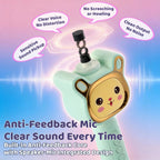 5-in-1 Wireless Karaoke Microphone with Built-In Speaker, LED Lights & Voice Changer – Portable Bluetooth Singing Mic for Parties, Family Gatherings, Travel & Outdoor Fun, 10 Colors