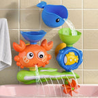 Kids Suction Cup Bath Toy Set – Interactive ABS Colorful Stacking Toys for Toddlers, Motor Skills & Sensory Play, Bathtub Toy Gift for Boys & Girls (Green / Red)