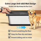 7L Stainless Steel Dog Water Bowl Anti-Spill Splash-Proof Slow Feeder for Messy Drinkers Heavy Duty Indoor Outdoor Pet Bowl – Large Capacity