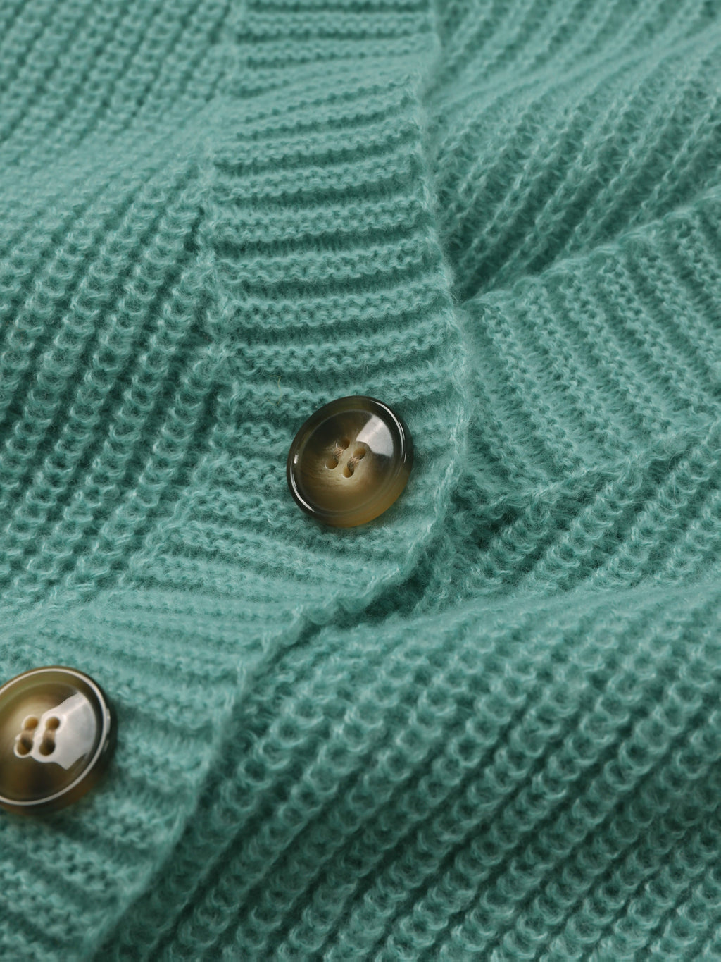 Women's Ribbed Knit Cardigan Button Front V-Neck Long Sleeve - Olive Green Loose Fit Chunky Sweater, Casual Cozy Fall Winter Layering Cardigan S-XXL