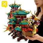 2453pcs Dragon Boat Festival Building Block Set - Large Scale ABS Brick Model Kit, Intermediate Assembly Level | Unique Cultural Display Piece & Gift for Christmas Thanksgiving Halloween New Year
