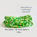 60-Pack Colorful Beaded Bracelets Bulk Set – Assorted Colors, Bohemian Stackable Stretch Bracelets for Women & Girls, Summer Beach Vacation Party Jewelry Accessories