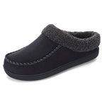 Men's Sheepskin Collar Loafers – Memory Foam Cushioning, Anti-Slip TPR Sole, Warm Lining, All-Season Indoor & Outdoor Slip-On Shoes – Coffee Brown, Camel, Black (US 7–12)