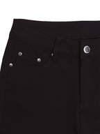 Women's High Waist Stretch Skinny Jeans Metal Button Detail Street Style Slim Fit Denim Pants 10 Colors S-XXL