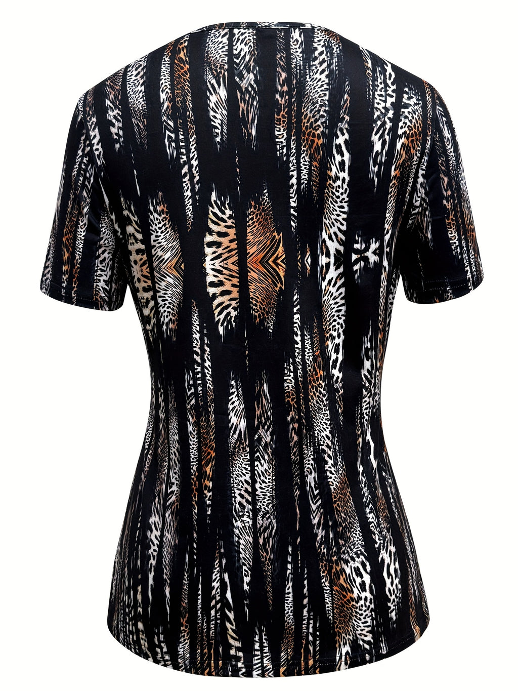 Women's Square Neck Paisley Print 2-in-1 Look T-Shirt Top – Casual Boho Daily Outing Layered Style Short Sleeve Summer Spring Fashion