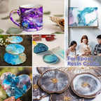 Alcohol Ink Set 24 Colors 10ml – High-Concentration Resin Dye for Epoxy Resin Art, Tumblers, Coasters, Fluid Painting & Crafts, Fast-Drying Acid-Free Pigment