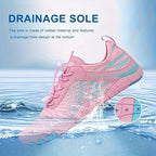 Barefoot Shoes for Women Wide Toe Box Minimalist Athletic Walking Shoes, Non-Slip Breathable Lightweight Water Shoes for Beach, Pool, Swim & Hiking - Unisex Black Pink White US 6-11