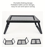 Heavy Duty Bonfire Campfire Grill with Firewood Rack – Outdoor BBQ Grill for Camping, RV, Picnic & Backyard, Includes Storage Bag, Food Clips & Cleaning Cloth, Perfect Men's Gift