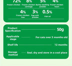 Freeze-Dried Cat Grass Hairball Control Tablets – Natural Mint Molar Sticks & Granules, Chicken Flavor Cat Snacks for Dental Health & Hair Removal