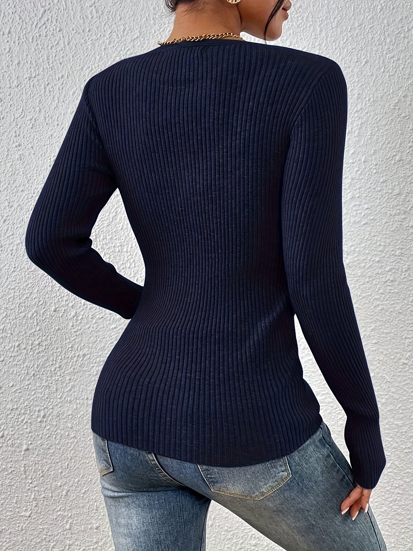 Women's Front Button Ribbed Cardigan Sweater - Elegant Long Sleeve Fitted Knit Coat for Autumn Winter | Multiple Colors XS-XL