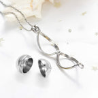 Teardrop Memory Necklace for Ashes - Stainless Steel Cremation Keepsake Pendant for Human & Pet Ashes, Hair, Perfume or Sand, Memorial Jewelry for Loss of Loved One or Pet