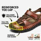 Men's Closed Toe Fisherman Sandals – Handmade Breathable Water Shoes, Non-Slip Anti-Collision Outdoor Hiking Athletic Beach Sandals for Summer | Velora