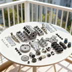 V8 Engine Model Kit for Adults 3D Printed Assembly Miniature Realistic Scale Simulation Engine STEM Project Display Model Gift for Car Enthusiasts Engineers