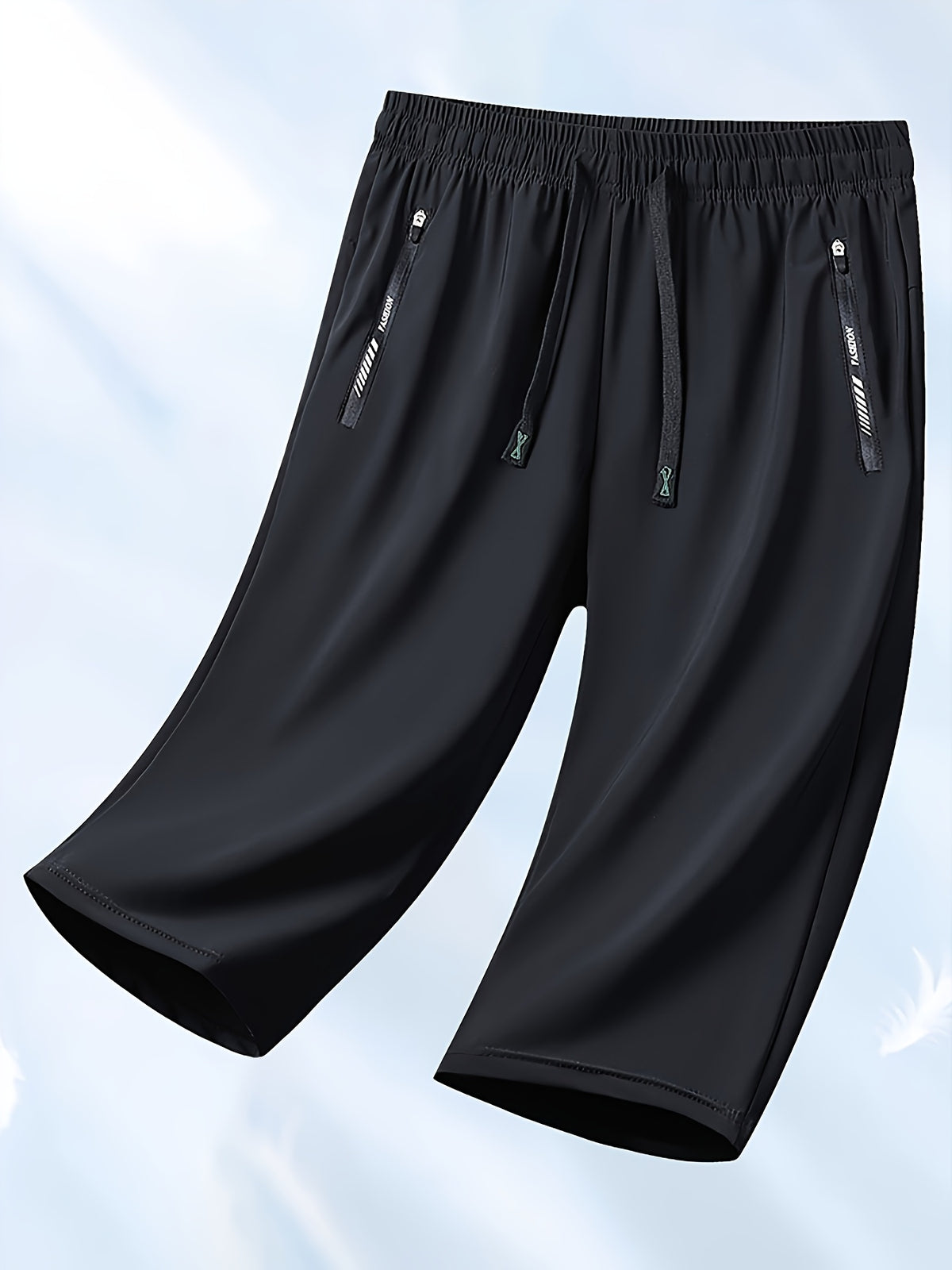 Women's Cooling Capri Pants Solid Color Mid Elasticity Smooth Fabric - Casual Lightweight Summer Cropped Pants for Daily Outings Leisure Travel Beach Vacation