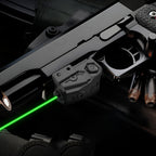 USB-C Rechargeable Laser Sight for Picatinny Rail – Green & Red Laser Dot Sight with Tactical Flashlight Combo, Vibration-Resistant, Quick Adjust, for Handguns Rifles Hunting Competition