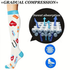 6-Pack Unisex Lightweight Compression Mid-Calf Sports Socks – Casual Athletic Socks for Running, Cycling, Soccer, Hiking, Outdoor Activities & Travel, Sizes S/M & L/XL