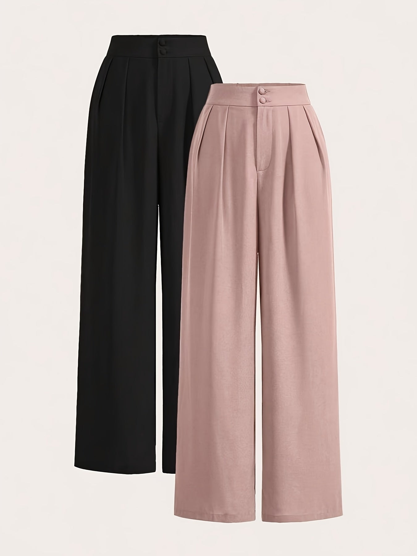 High-Waisted Wide-Leg Pants Two-Piece Set for Women – Trendy Matching Outfit, Casual & Chic Loungewear Coord Set