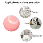 Smart Automatic Rolling Ball Cat Toy – 150mAh Rechargeable Battery, Self-Moving Interactive Ball for Hours of Indoor Cat Play & Exercise, Electronic Kitten Toy