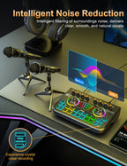 Microphone Mixer Bundle Kit for Podcast Recording Studio – Audio Mixer with Mic Stand, Sound Card, Streaming & Karaoke Setup for PC Phone Gaming