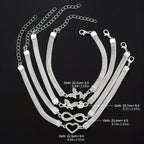 925 Silver Butterfly Infinity Anklet Set 4pcs – Stackable Foot Chain Bracelet for Women, Elegant Summer Jewelry, Mother's Day & Birthday Gift