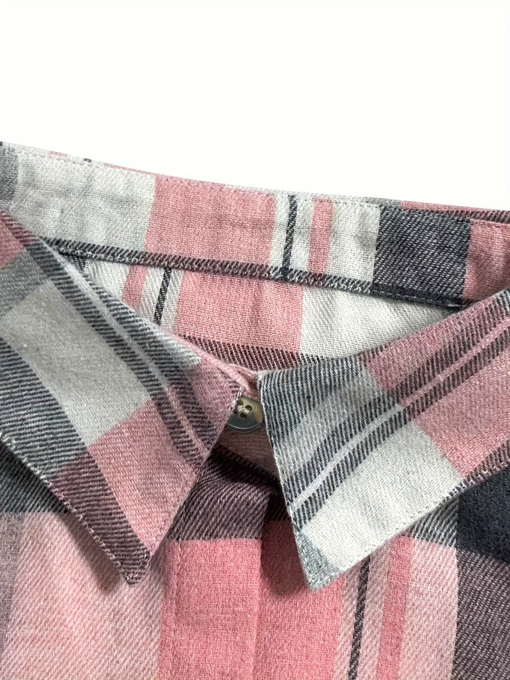 Casual Plaid Shirt for Women Men European American Style Striped Button Lapel Collar Versatile Commuting Top Polyester Elastane S M L XL XXL