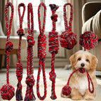 7-Piece Dog Rope Knot Chew Toy Set – Durable Interactive Tug & Teeth Cleaning Rope Toys for Small, Medium & Large Dogs, Indoor & Outdoor Training Play Set for Puppies and Adult Dogs